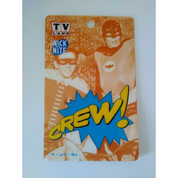 Batman And Robin Special Crew Pass For TV Show Reboot Laminated Superhero 2002 - Picture 4 of 5